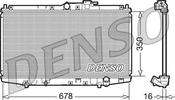 Denso DRM40021 - Радиатор, охлаждение двигателя avtokuzovplus.com.ua