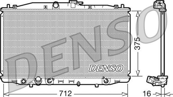 Denso DRM40022 - Радіатор, охолодження двигуна autocars.com.ua