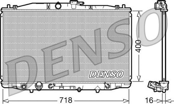 Denso DRM40023 - Радіатор, охолодження двигуна autocars.com.ua