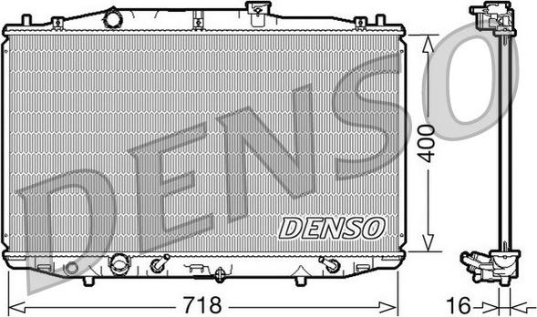 Denso DRM40024 - Радіатор, охолодження двигуна autocars.com.ua