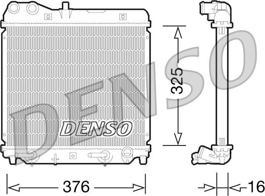 Denso DRM40026 - Радіатор, охолодження двигуна autocars.com.ua