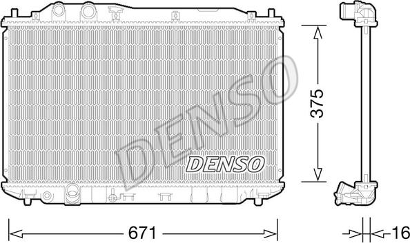 Denso DRM40028 - Радиатор, охлаждение двигателя autodnr.net