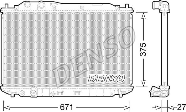 Denso DRM40029 - Радиатор, охлаждение двигателя autodnr.net