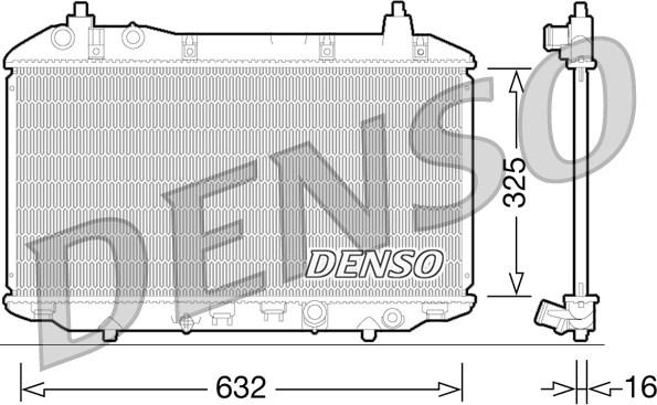 Denso DRM40031 - Радиатор, охлаждение двигателя autodnr.net