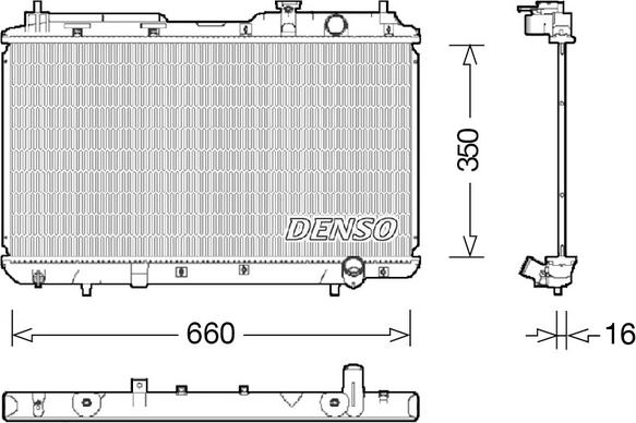 Denso DRM40034 - Радіатор, охолодження двигуна autocars.com.ua