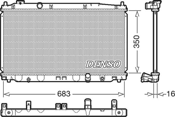 Denso DRM40035 - Радіатор, охолодження двигуна autocars.com.ua