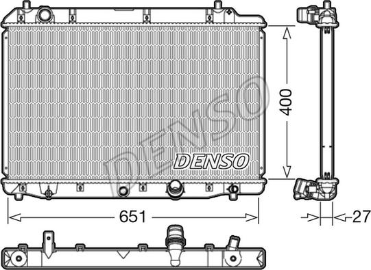 Denso DRM40036 - Радіатор, охолодження двигуна autocars.com.ua