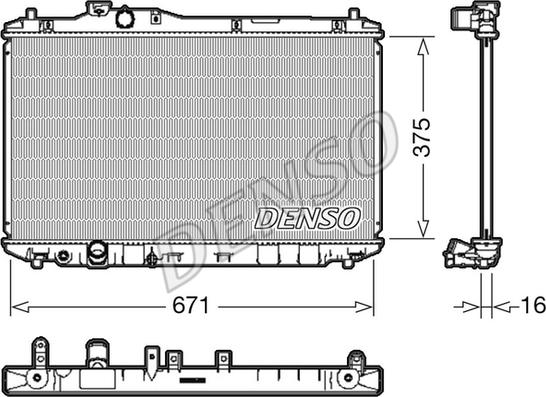 Denso DRM40037 - Радіатор, охолодження двигуна autocars.com.ua