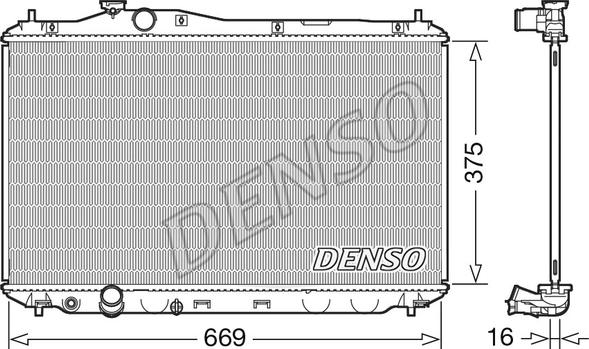 Denso DRM40042 - Радиатор, охлаждение двигателя autodnr.net