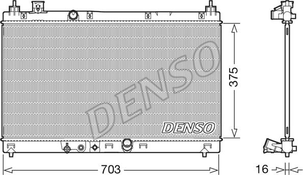 Denso DRM40045 - Радиатор, охлаждение двигателя avtokuzovplus.com.ua