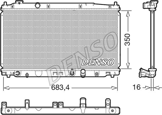 Denso DRM40053 - Радіатор, охолодження двигуна autocars.com.ua