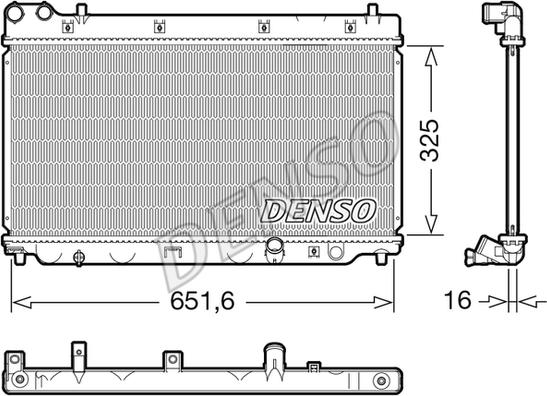 Denso DRM40055 - Радіатор, охолодження двигуна autocars.com.ua