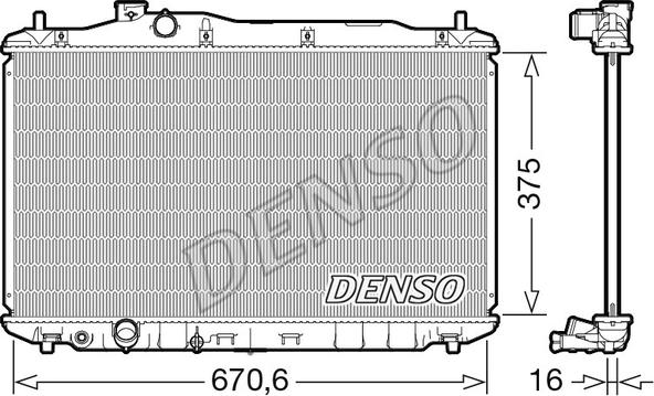 Denso DRM40105 - Радиатор, охлаждение двигателя autodnr.net
