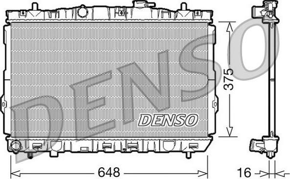 Denso DRM41001 - Радіатор, охолодження двигуна autocars.com.ua