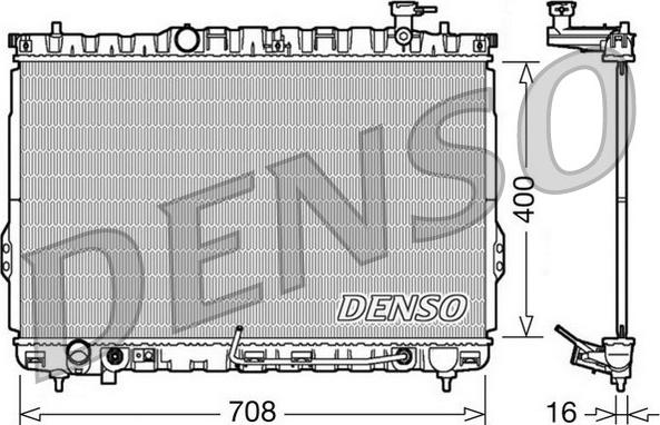 Denso DRM41002 - Радиатор, охлаждение двигателя avtokuzovplus.com.ua