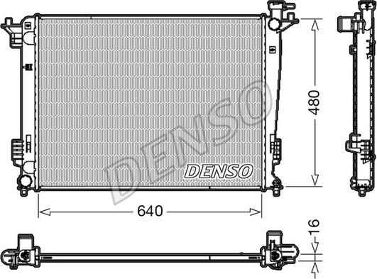 Denso DRM41003 - Радіатор, охолодження двигуна autocars.com.ua