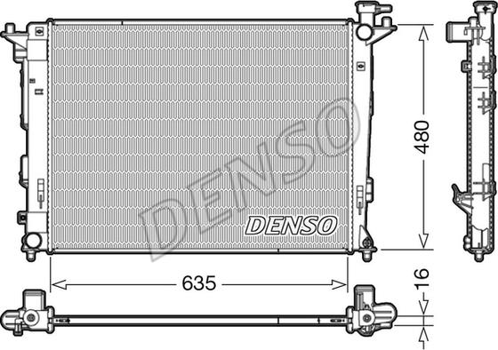 Denso DRM41006 - Радиатор, охлаждение двигателя avtokuzovplus.com.ua