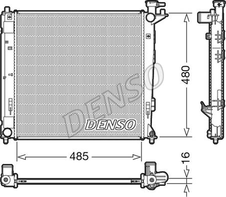 Denso DRM41008 - Радіатор, охолодження двигуна autocars.com.ua