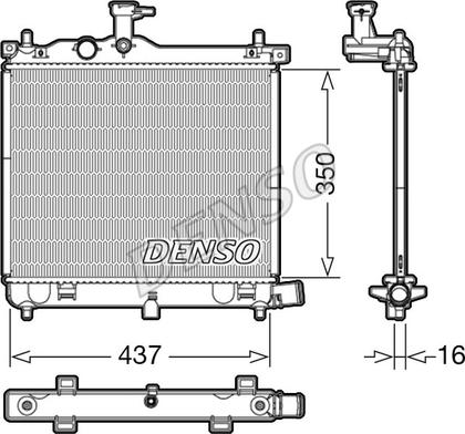 Denso DRM41009 - Радиатор, охлаждение двигателя avtokuzovplus.com.ua