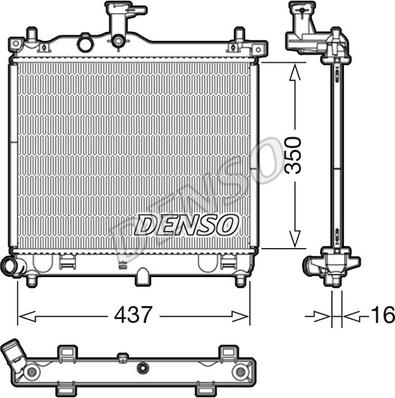 Denso DRM41012 - Радиатор, охлаждение двигателя autodnr.net