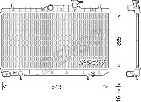 Denso DRM41014 - Радіатор, охолодження двигуна autocars.com.ua