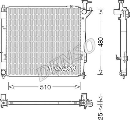 Denso DRM41015 - Радіатор, охолодження двигуна autocars.com.ua