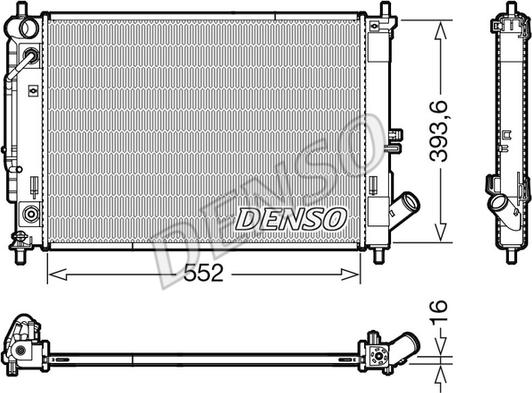 Denso DRM41016 - Радіатор, охолодження двигуна autocars.com.ua