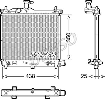 Denso DRM41023 - Радіатор, охолодження двигуна autocars.com.ua