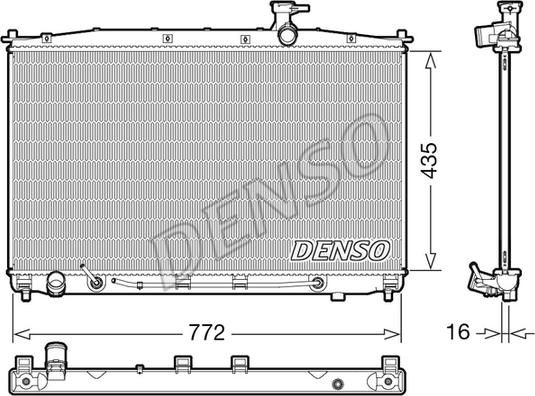 Denso DRM41024 - Радіатор, охолодження двигуна autocars.com.ua