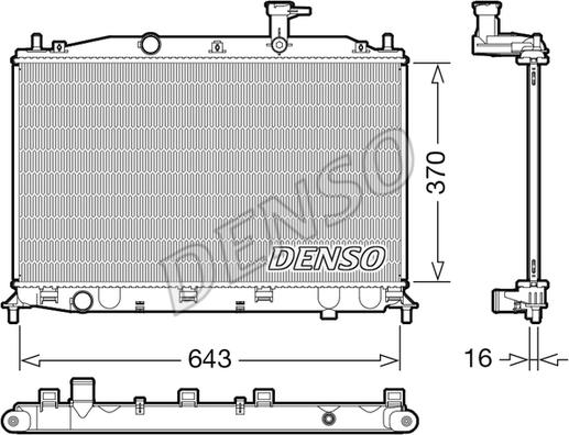 Denso DRM41026 - Радіатор, охолодження двигуна autocars.com.ua