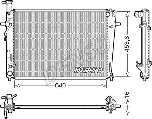 Denso DRM41029 - Радіатор, охолодження двигуна autocars.com.ua