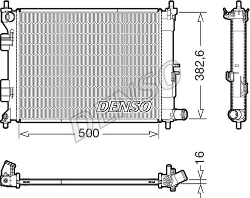 Denso DRM41032 - Радиатор, охлаждение двигателя avtokuzovplus.com.ua