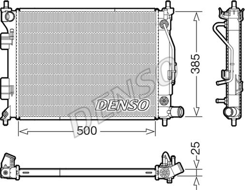 Denso DRM41033 - Радіатор, охолодження двигуна autocars.com.ua