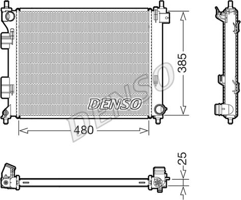 Denso DRM41034 - Радіатор, охолодження двигуна autocars.com.ua