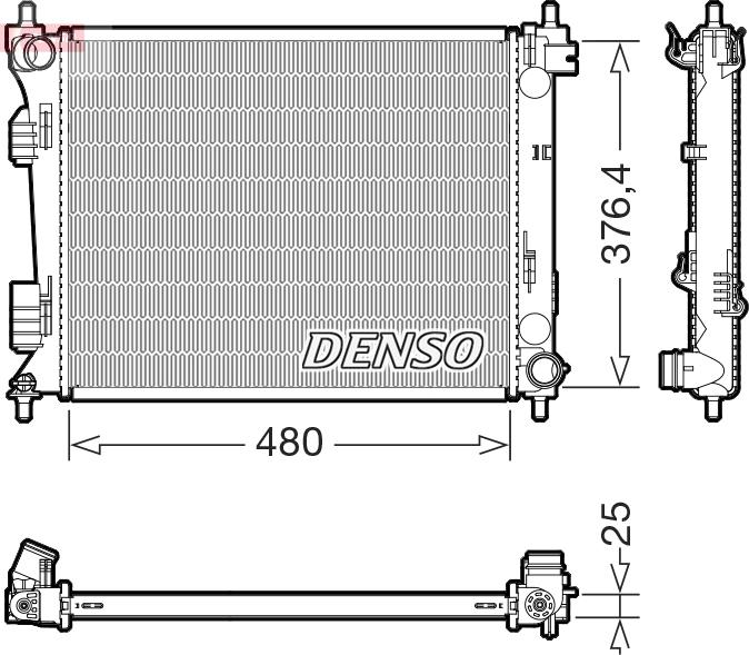 Denso DRM41037 - Радіатор, охолодження двигуна autocars.com.ua