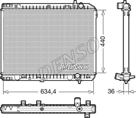 Denso DRM43008 - Радіатор, охолодження двигуна autocars.com.ua