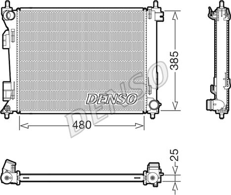 Denso DRM43010 - Радіатор, охолодження двигуна autocars.com.ua