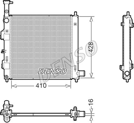 Denso DRM43014 - Радіатор, охолодження двигуна autocars.com.ua