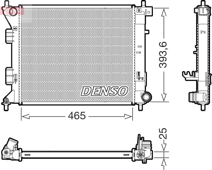 Denso DRM43016 - Радіатор, охолодження двигуна autocars.com.ua