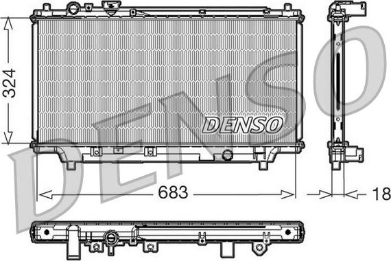 Denso DRM44002 - Радіатор, охолодження двигуна autocars.com.ua