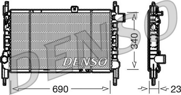 Denso DRM44003 - Радиатор, охлаждение двигателя avtokuzovplus.com.ua