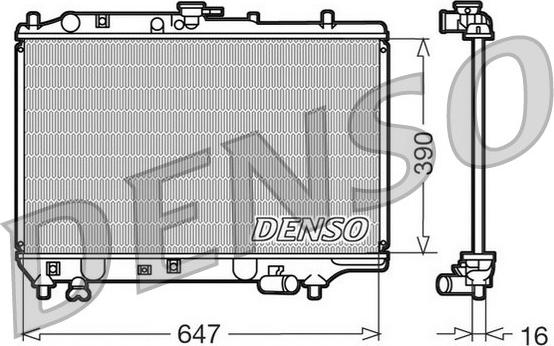 Denso DRM44006 - Радіатор, охолодження двигуна autocars.com.ua