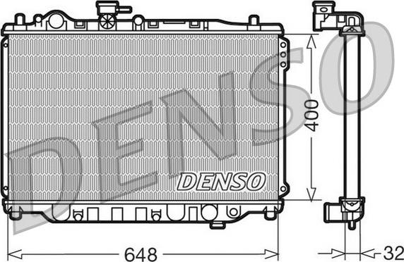 Denso DRM44007 - Радіатор, охолодження двигуна autocars.com.ua