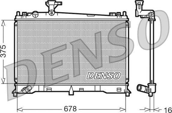 Denso DRM44010 - Радиатор, охлаждение двигателя avtokuzovplus.com.ua