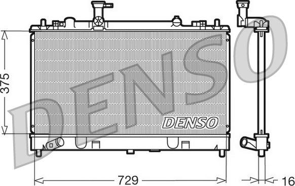 Denso DRM44011 - Радиатор, охлаждение двигателя autodnr.net