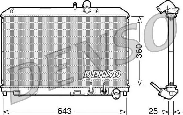 Denso DRM44012 - Радиатор, охлаждение двигателя avtokuzovplus.com.ua