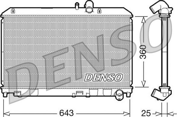 Denso DRM44013 - Радіатор, охолодження двигуна autocars.com.ua