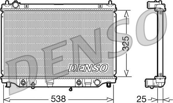 Denso DRM44014 - Радіатор, охолодження двигуна autocars.com.ua