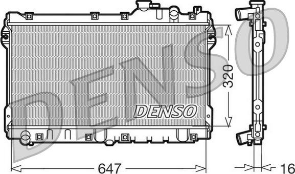 Denso DRM44015 - Радіатор, охолодження двигуна autocars.com.ua