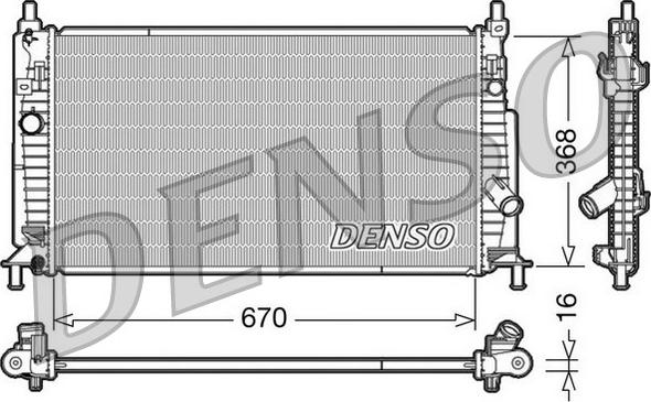 Denso DRM44020 - Радіатор, охолодження двигуна autocars.com.ua